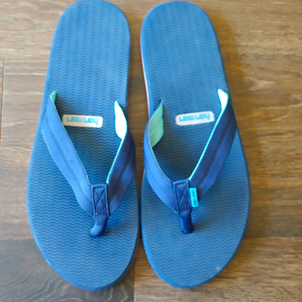 Men's blue flip-flops